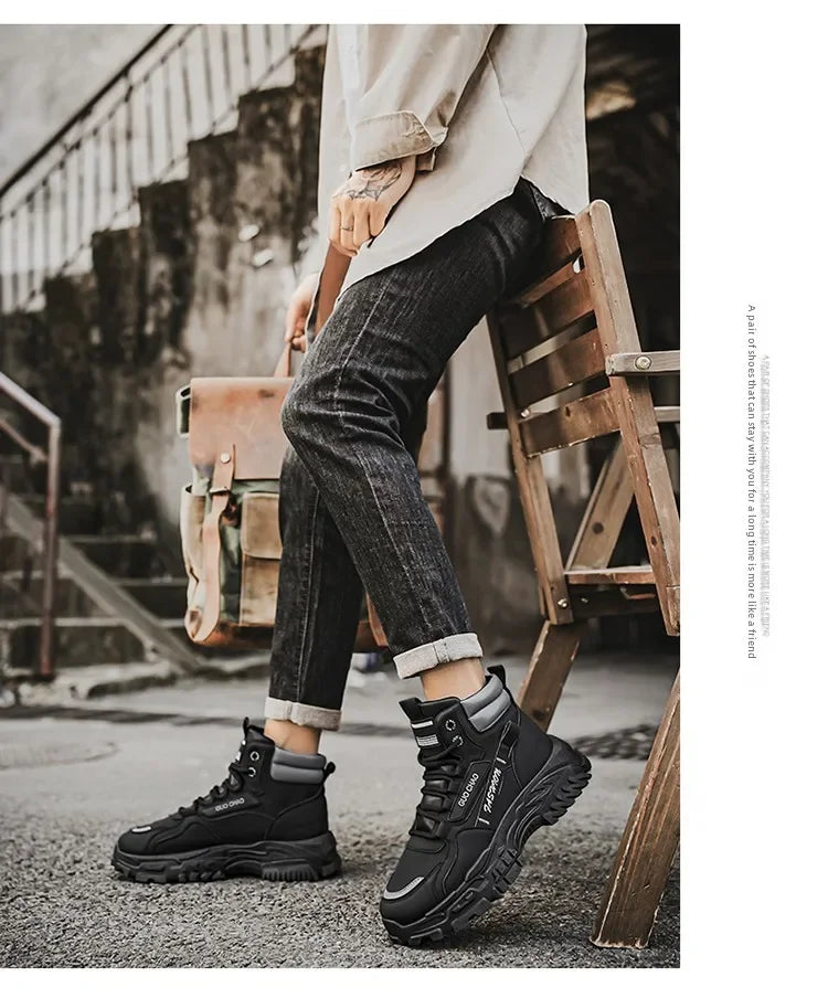 Working Shoes Men Mens Boots Offer Work Safety Shoes Military Man Tactical Boots Men Motorcycle Boot Men's Ankle Army Shooes