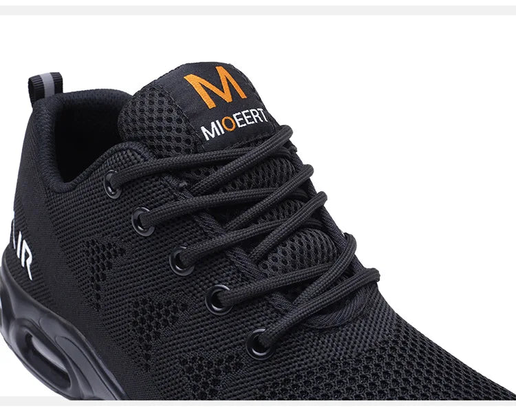 Calzado de seguridad para hombre, botas de trabajo ligeras, zapatillas con cámara de aire, zapatos de trabajo antiperforación, zapatos indestructibles con puntera de acero.