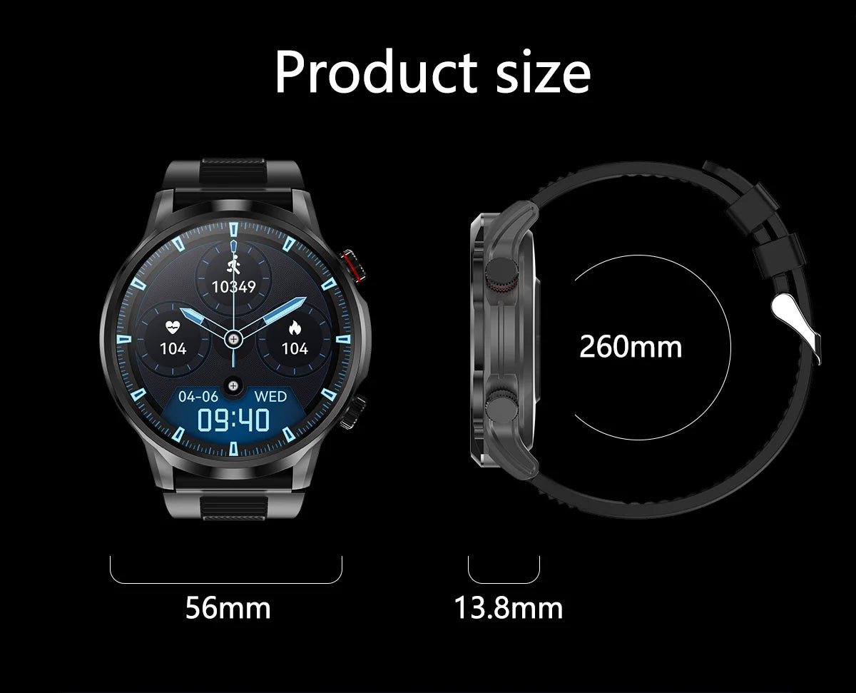 Reloj inteligente LIGE de 1,95 pulgadas con pantalla grande Ultra HD para hombre, llamadas Bluetooth, batería de 500 mAh, para deportes al aire libre y fitness, compatible con Android e iOS.