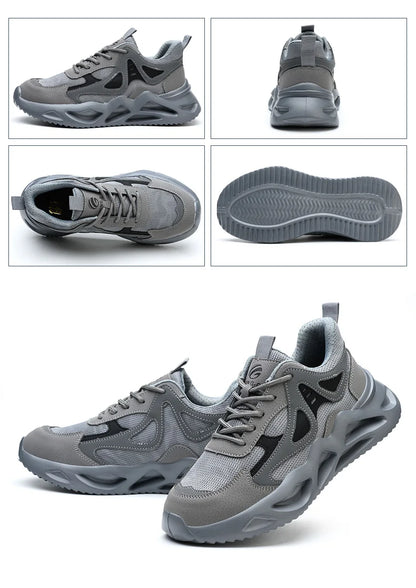 Zapatos de seguridad ligeros para hombre y mujer, zapatos de trabajo con puntera de acero, botas de trabajo, zapatillas deportivas transpirables para hombre y mujer, botas tácticas