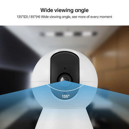KERUI Mini cámara IP inalámbrica para interiores de 5 MP Tuya Smart WiFi, cámara de vigilancia CCTV de seguridad para el hogar con seguimiento automático Onvif