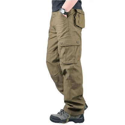 2025 Multiple pockets Tactical Cargo Pants Men Cotton Overalls Outdoor Work Trousers Big Size Hombre Clothing Camo Hiking Pants