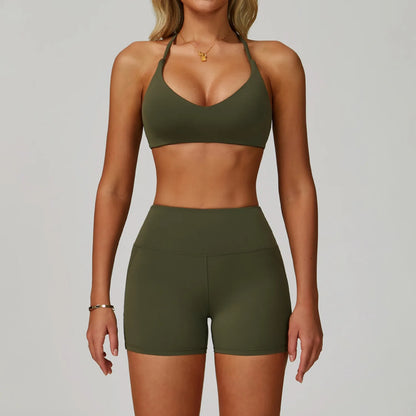 2 Piece Set Women's Tracksuit Fitness Clothes Yoga Sets Sportswear Workout Bra High Waist Leggings Set Gym Clothing Sports Suits