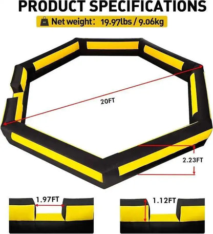 Piscina de pelotas portátil Gagaball de 6 m para exteriores con soplador, ideal para actividades escolares y familiares, juegos deportivos recreativos.