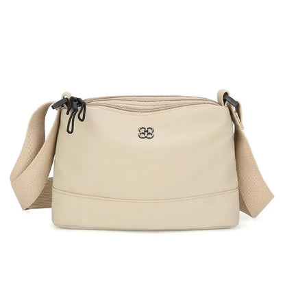 Bolso de hombro de nailon suave y moderno para mujer, de color liso, estilo informal, con múltiples bolsillos, bolso de mano para estudiante.
