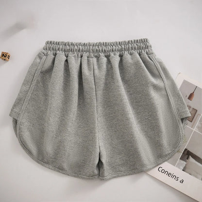 Pantalones cortos informales holgados adelgazantes de verano para mujer, con estampado de cuadros finos, ropa exterior