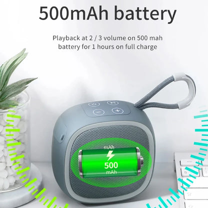 Mini altavoz portátil Bluetooth TG659 de 5 W para exteriores, inalámbrico, con graves, compatible con TF/U Disk, radio FM TWS, capacidad de 500 mAh.