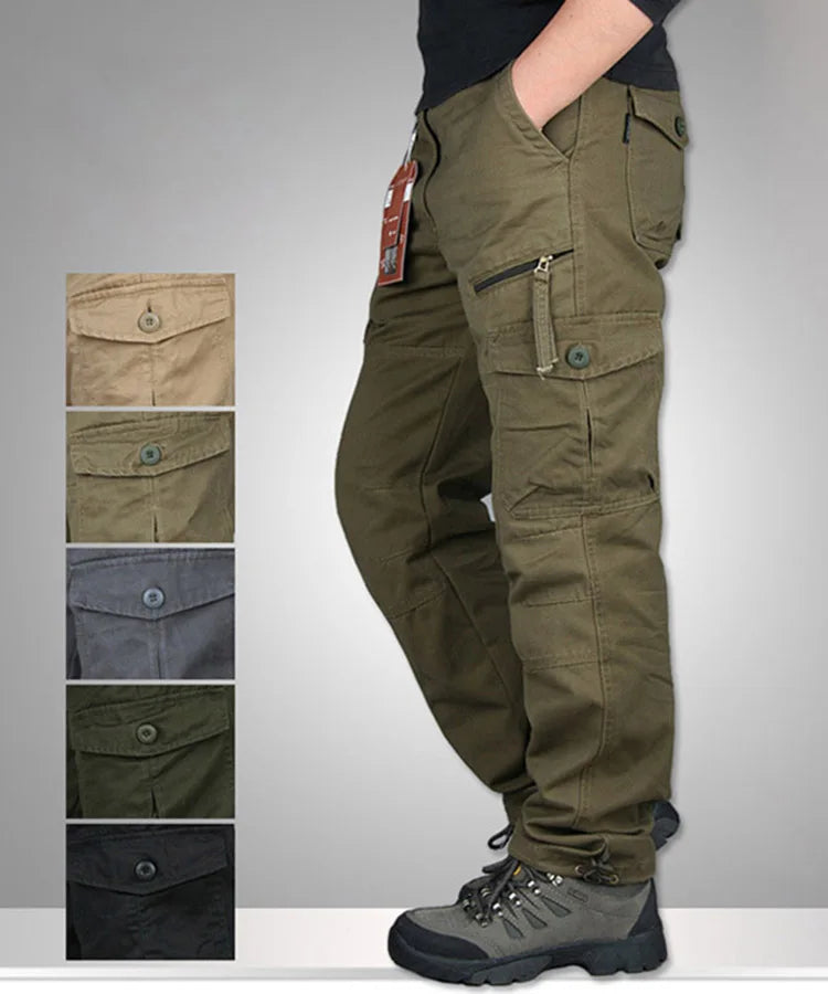 2025 New Autumn Cargo Pants Men Fashion Military Outdoors Man Trousers Long Warm Tactical Cotton Khaki Cargo Pants For Man