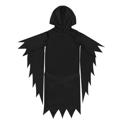 Kids Adult Horror Scary Costume Boys Girls Death Ghostface Dress Halloween Costume Children Ghost Robe Mask Costume