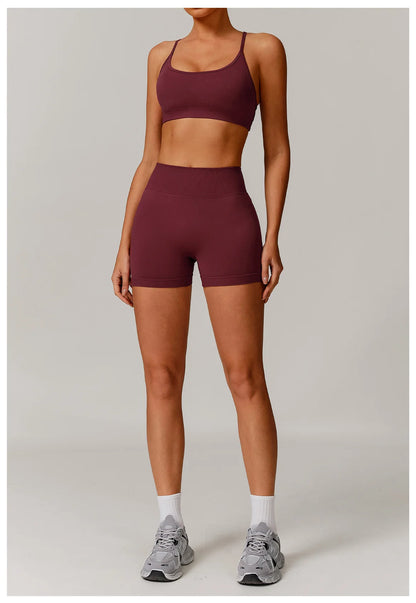 Conjunto de yoga deportivo sin costuras para mujer, 2 o 3 piezas, ropa deportiva para gimnasio, conjuntos de yoga para mujer, chándales, sujetador deportivo, leggings para gimnasio