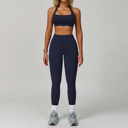 2 Piece Set Women's Tracksuit Fitness Clothes Yoga Sets Sportswear Workout Bra High Waist Leggings Set Gym Clothing Sports Suits