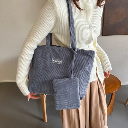 Bolso de mano moderno de gran capacidad, sencillo, estilo coreano, de un solo hombro, para uso diario, con bolsillo para teléfono, poliéster, talla L