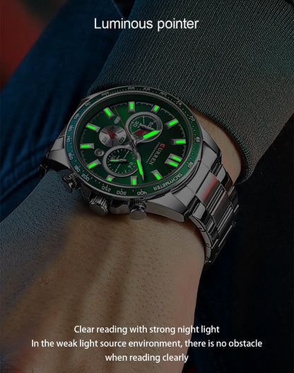 CURREN - Nuevos relojes de pulsera de cuarzo de acero inoxidable 2022 para hombre, cronógrafo deportivo con manecillas luminosas