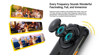 【Estreno mundial】Ulefone RugKing 4G Teléfono resistente Android 15 Hasta 16GB+256GB Smartphone resistente al agua 9600mAh NFC Versión global