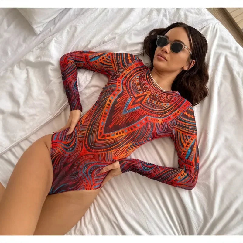 Nuevo bikini de una pieza transfronterizo 2025, traje de baño ruso, diseño integrado, cómodo y elegante.