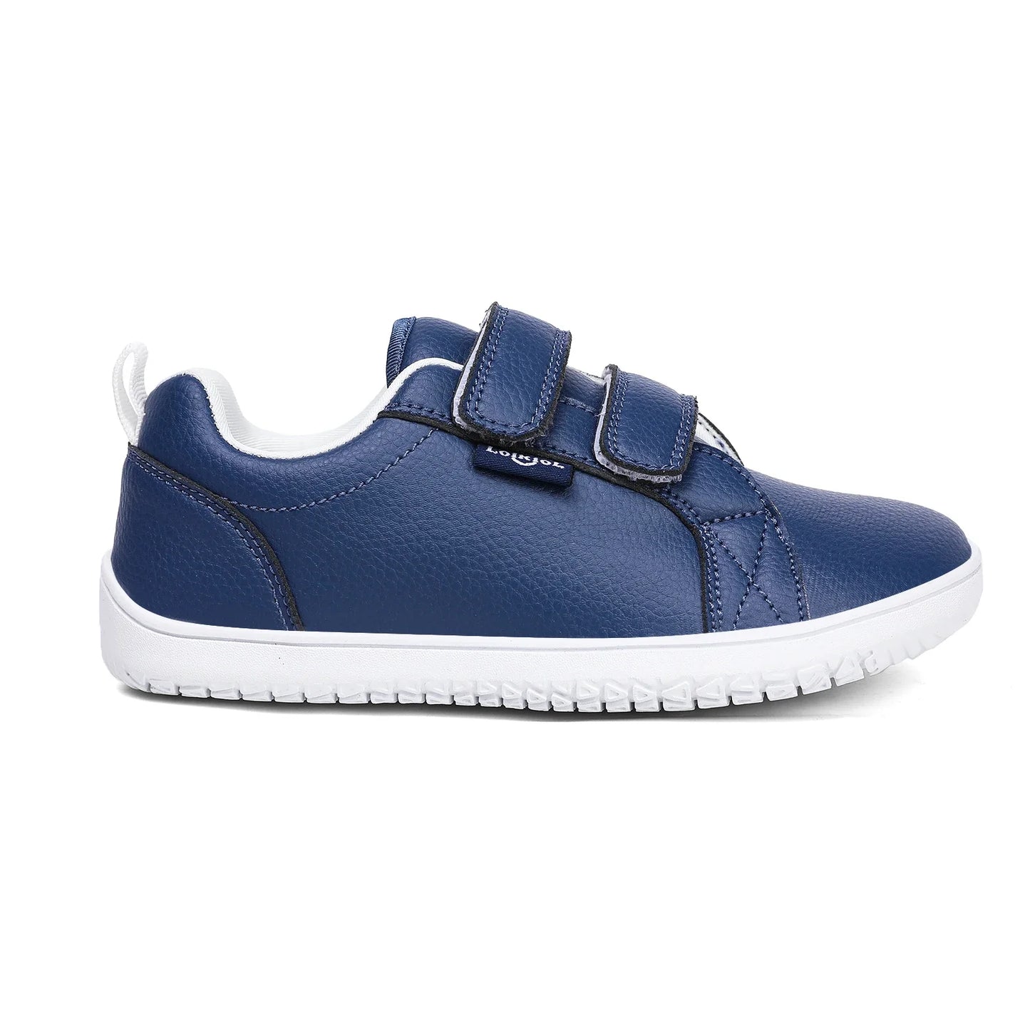 Zapatos descalzos para niños y niñas, zapatillas minimalistas de moda con punta ancha, ligeras, con velcro, de cuero artificial