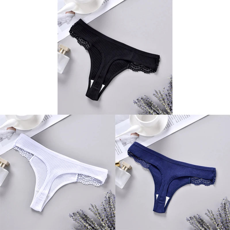 3 bragas de algodón antibacterianas para mujer, de color liso, de secado rápido, suaves, sexys y transpirables.