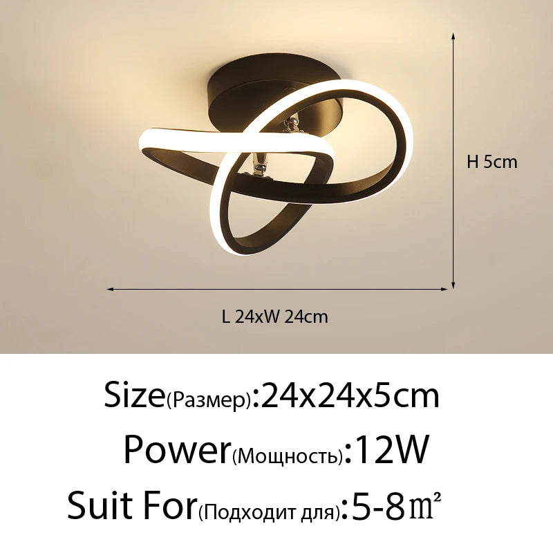 Lámpara de techo LED moderna minimalista para balcón, pasillo, porche, canal, estilo nórdico, para guardarropa