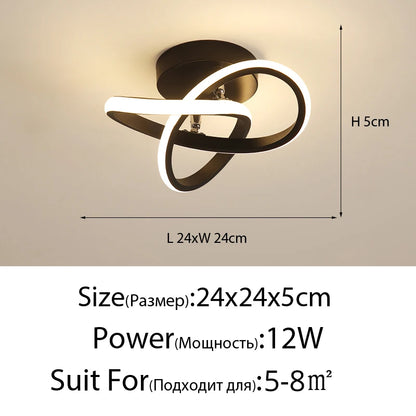 Lámpara de techo LED moderna minimalista para balcón, pasillo, porche, canal, estilo nórdico, para guardarropa