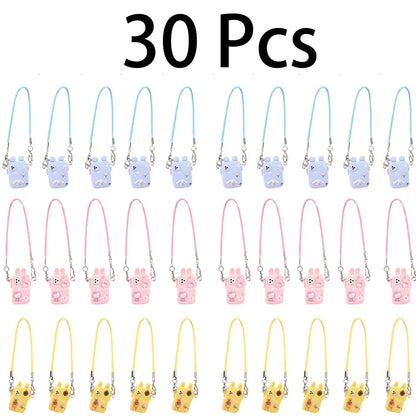 Accesorios para Labubu Accesorios para Crybaby Bolso para cámara de teléfono estilo dibujos animados Accesorios para muñecos de peluche Colgante Abanico Regalo de cumpleaños
