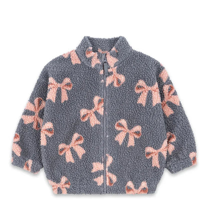 Chaqueta para niños, otoño 2025, nueva moda con estampado Ks, ropa de algodón para niñas y niños, abrigo cálido de lana de cordero gruesa, ropa para niños