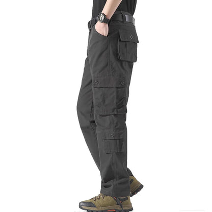 2025 Multiple pockets Tactical Cargo Pants Men Cotton Overalls Outdoor Work Trousers Big Size Hombre Clothing Camo Hiking Pants
