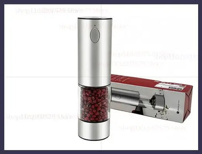 Molinillo de pimienta eléctrico, 2 unidades, recargable por USB, automático, ajustable, con iluminación LED, herramienta de cocina