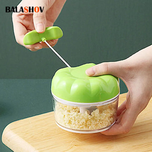 Mini batidoras de alimentos multifunción, picadora de ajo, cortadora de verduras, picadora de carne, prensa de ajo manual para cocina doméstica.