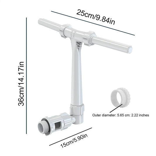 Fuente de agua para spa de piscina, fuente rociadora de piscina, cascada con doble chorro, accesorios para piscinas subterráneas