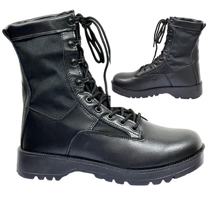 Botas tácticas de cuero para hombre, de nueva marca, para senderismo y actividades al aire libre. Botas transpirables hasta el tobillo.