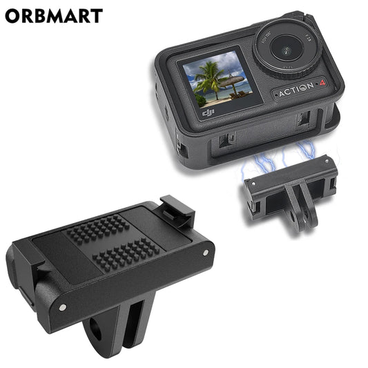 Adaptador de horquilla magnética para cámara DJI OSMO Action 4 3 5 Pro, adaptador de liberación rápida, base de montaje de extensión, accesorios