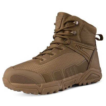 2024Men's Boots Outdoor Tactical mid-waist Boot Men's Hiking Shoes Non-slip Desert Combat Boots Men's Solid Color Snow Boots New