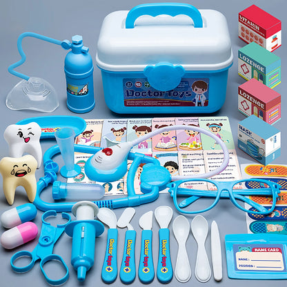 Juego de juguetes de médico para niños, caja de herramientas, juego médico, descuidar inyecciones, estetoscopio, etc., juguetes de herramientas médicas