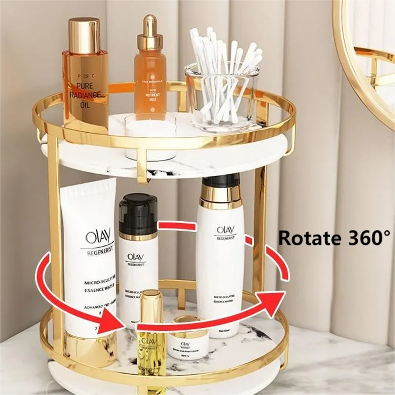 Estante de encimera de hierro forjado para almacenamiento de lápiz labial, perfume, cepillo, cuidado de la piel, organizador de cosméticos, estante de organización de escritorio
