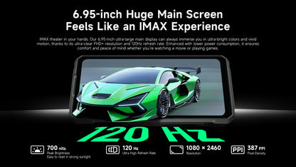 【Estreno mundial】Ulefone Armor 33 Pro 5G Teléfono resistente con batería de 25500 mAh, 512 GB de ROM, pantalla trasera de 6,59" y 3,4" a 120 Hz, NFC y Android.