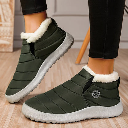 Botas de nieve cálidas para hombre, zapatillas de invierno de talla grande, zapatos de felpa para hombre, botines impermeables unisex, zapatos de trabajo para hombre, calzado