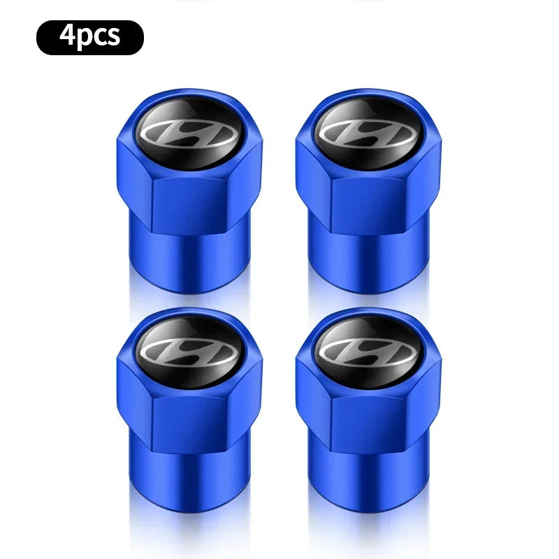 4 tapas para válvula de aire de rueda de coche para Hyundai IONIQ Tucson I30 I40 Fe CM DM Elantra Sonata RB LC Kona, accesorios para coche.