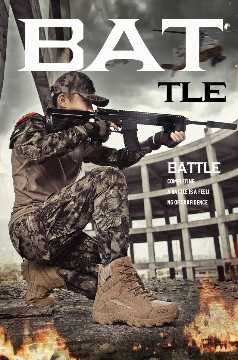 Botas de nieve para hombre de alta calidad, cálidas y de felpa, para invierno, para exteriores, con plataforma antideslizante.