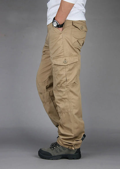 2025 New Autumn Cargo Pants Men Fashion Military Outdoors Man Trousers Long Warm Tactical Cotton Khaki Cargo Pants For Man