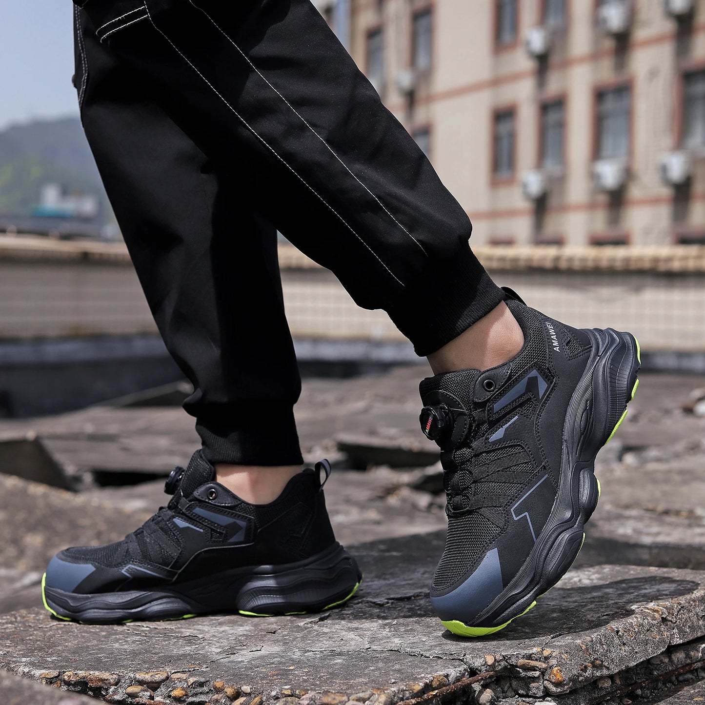 Zapatos de seguridad con puntera de acero para hombre, botas de trabajo industriales antideslizantes, antiperforación y antigolpes, ligeras y con certificación CE.