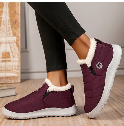 Botas de nieve cálidas para hombre, zapatillas de invierno de talla grande, zapatos de felpa para hombre, botines impermeables unisex, zapatos de trabajo para hombre, calzado