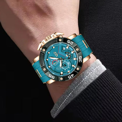 Relojes LIGE para hombre, marca superior, lujo, esfera grande, silicona, militar, deportivo, impermeable, cuarzo, para hombre, Relogio Masculino.