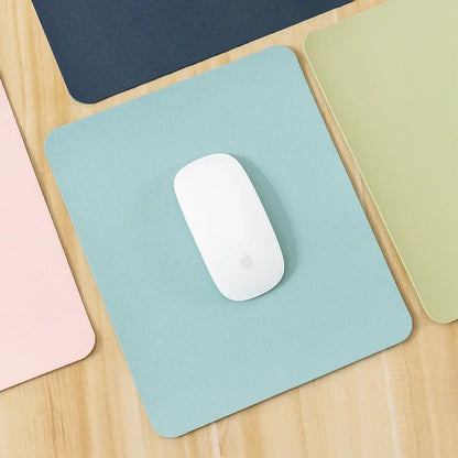 Alfombrilla de ratón pequeña de PU antideslizante para juegos de escritorio, impermeable, antiarañazos, fácil de limpiar, para PC, portátil y de escritorio