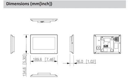 Monitor interior Dahua Original VTH2621G(W)-WP IP y Wi-Fi compatible con estación de puerta PoE estándar Wi-Fi y monitor IPC