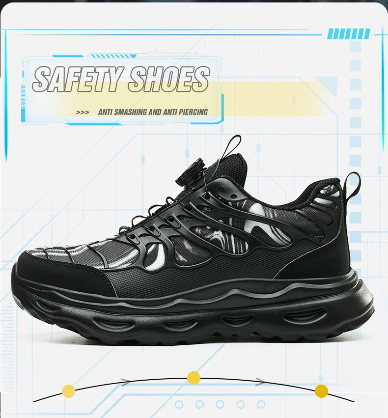 Calzado de seguridad talla 47 48 para hombre y mujer, zapatos de trabajo con puntera de acero, ligeros, botas de seguridad indestructibles, zapatillas de trabajo.