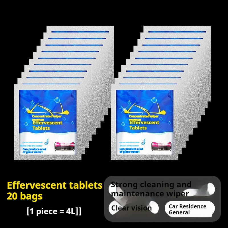 Limpiador sólido para parabrisas de coche, anticongelante de invierno, tableta efervescente, detergente para limpiaparabrisas, herramienta universal para eliminar película de aceite.