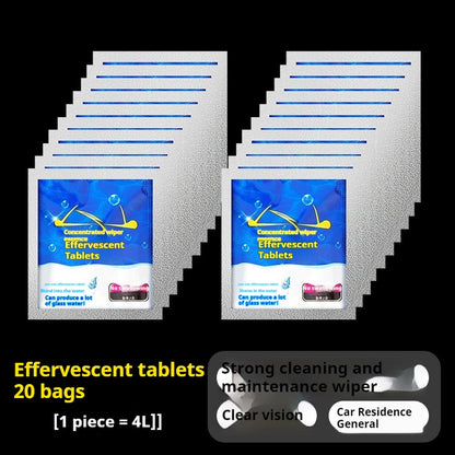 Limpiador sólido para parabrisas de coche, anticongelante de invierno, tableta efervescente, detergente para limpiaparabrisas, herramienta universal para eliminar película de aceite.
