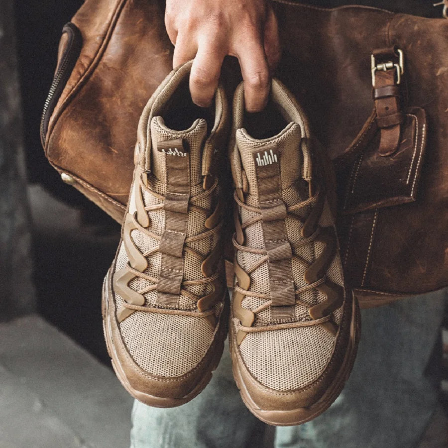 Zapatos de trabajo de seguridad para hombre, ligeros, transpirables, indestructibles, irrompibles, cómodos, con diseño de puntera de plástico.