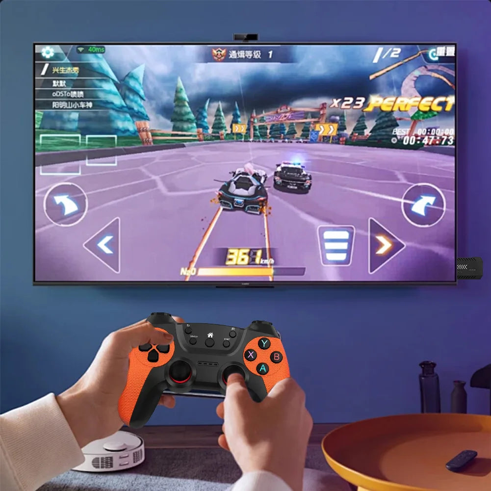 Consola de videojuegos con salida 4K HD, compatible con más de 40 sistemas de emuladores, control remoto inalámbrico para 2 jugadores, 35 000 juegos, 58 000 juegos integrados para TV