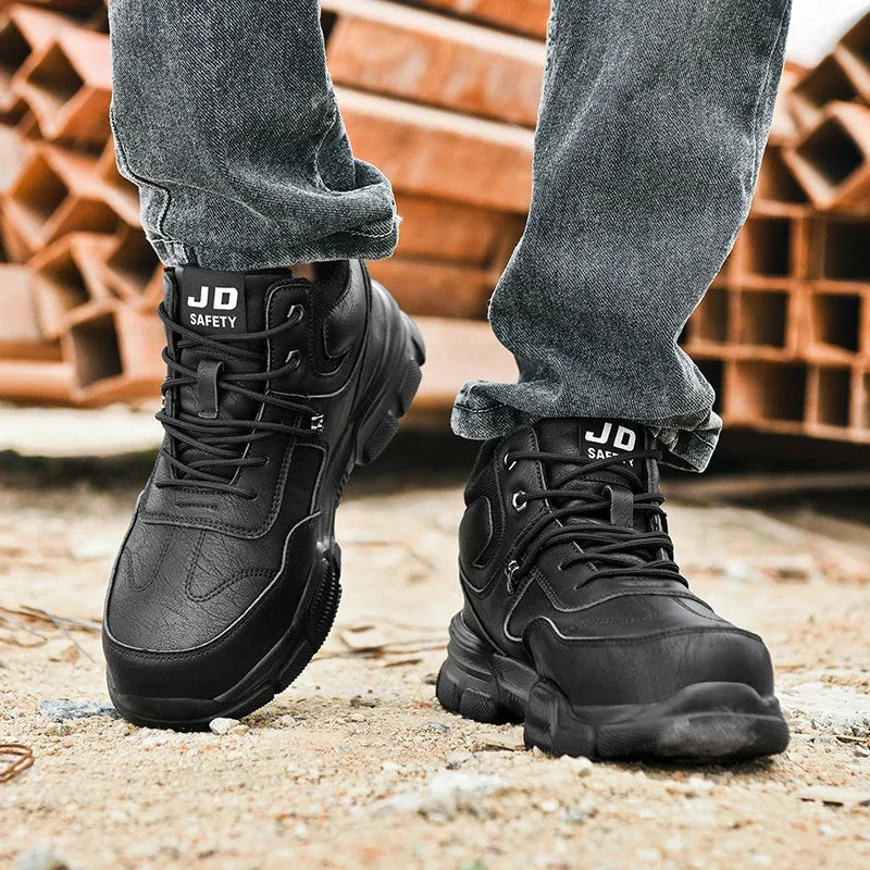 Zapatos de trabajo de seguridad unisex con puntera de acero, transpirables, antiaplastamiento, antipinchazos, calzado de protección laboral para hombres y mujeres, zapatillas, botas de seguridad.